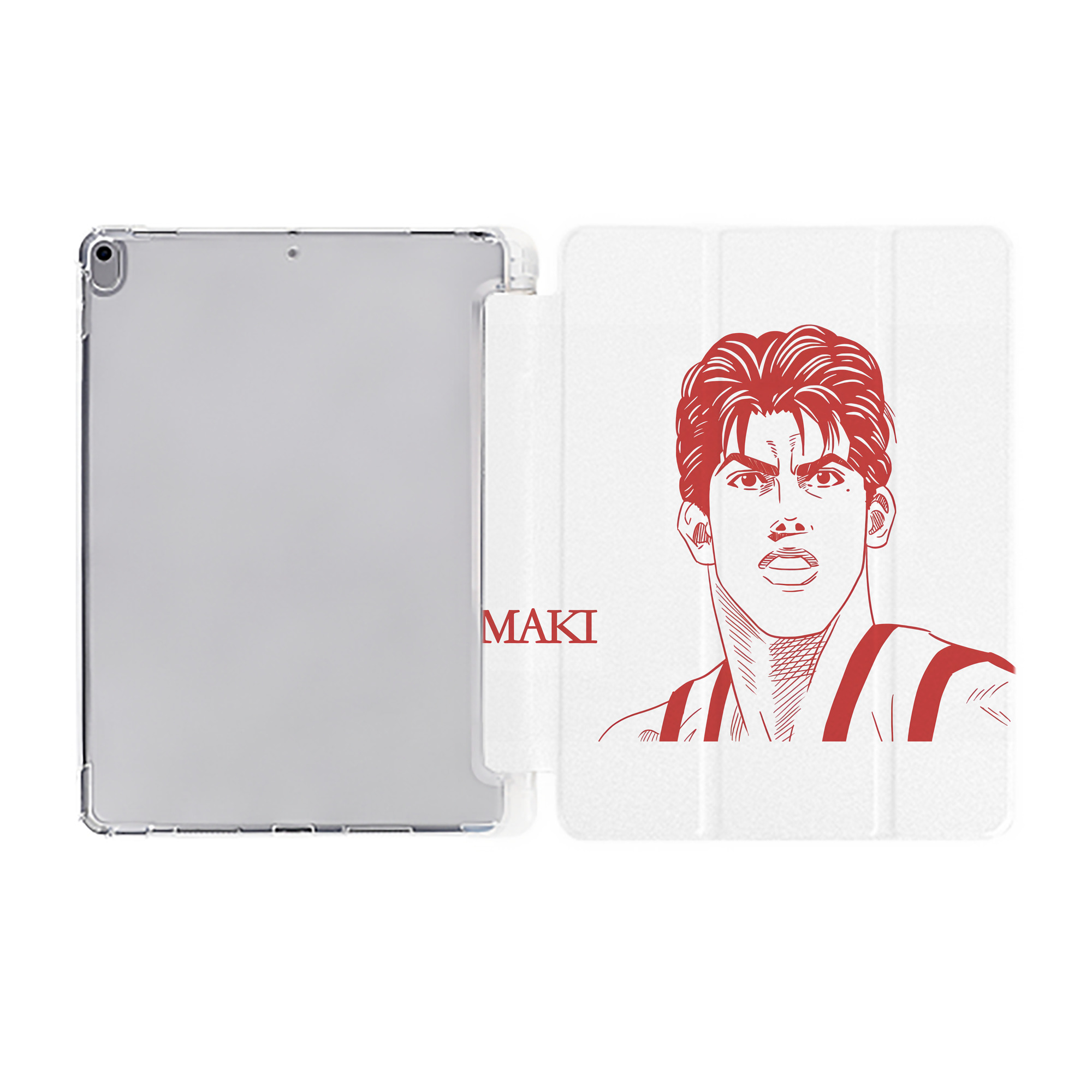 （画像用） SLAM DUNK／スラムダンク IPad ケース ペン収納付き 三つ折りスタンド PUレザー×シリコン 対応機種9.5/10.5/10.9インチ